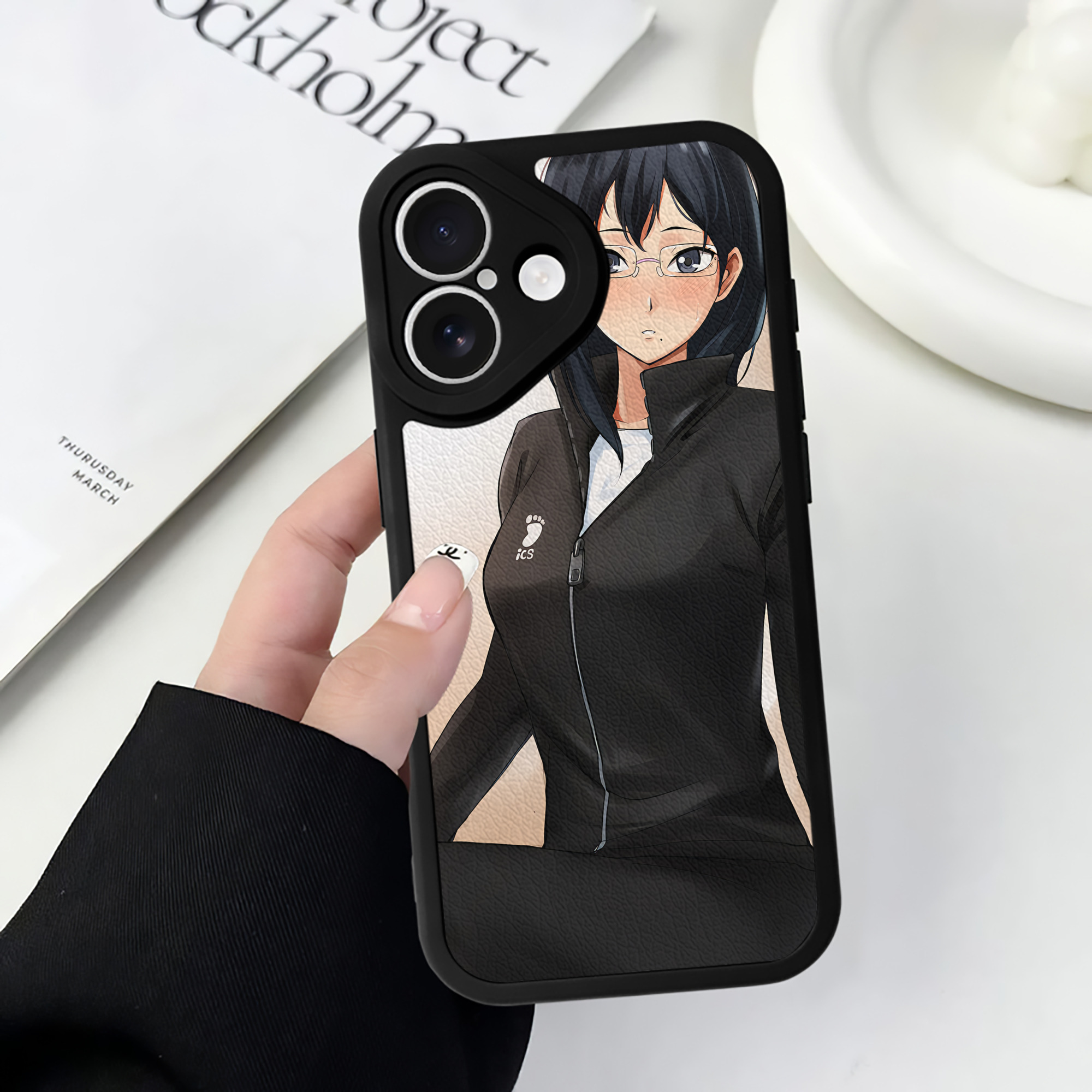 （画像用） ハイキュー!! Haikyu!! 【iPhone 16シリーズ対応】シリコンスマホケース（レザー調） 材質：シリコン